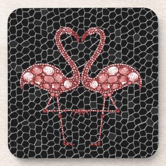 Cute Pink Flamingo Onderzetter (Voorkant)