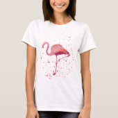 Cute Pink Flamingo T-shirt (Voorkant)