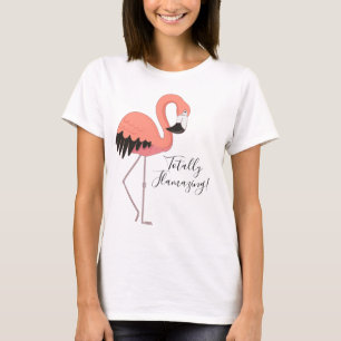 Cute Pink Flamingo Volledig ontvlammend T-shirt