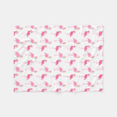 Cute Pink Flamingos Fleece Deken (Voorkant (Horizontaal))