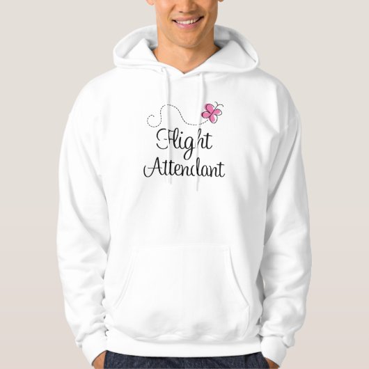 Cute Pink Flight Attendant Hoodie (Voorkant)
