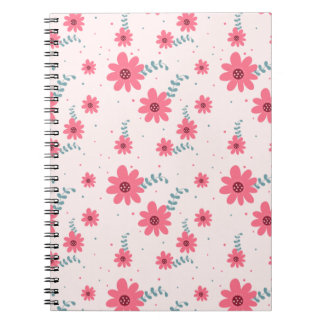 Cute Pink Floral Pattern | Daisy Flower Aesthetic  Notitieboek