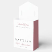 Cute Pink Floral Peonies Cross Baptisme Bedankdoosjes (Geopend)