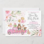 Cute Pink Floral Woodland Drive by Birthday Parade Kaart (Voorkant)