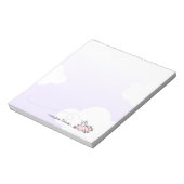 Cute Pink Flying Pig Notitieblok (Gedraaid)