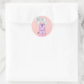 Cute Pink Flying Pig Ronde Sticker (Tas)