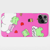 Cute, pink, food, cloud, frog phone case iPhone hoesje (Achterkant horizontaal)
