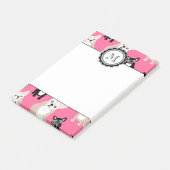 Cute Pink French Bulldog Pattern Post-it® Notes (Schuin)