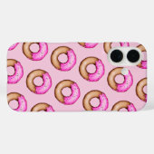 Cute Pink Frosted Donuts met Sprinkles Pattern Case-Mate iPhone Case (Achterkant (horizontaal))