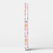 Cute Pink Garden Flowers Persoonlijke naam Case-Mate iPhone Case (Achterkant / Links)
