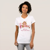 Cute Pink Gingerbrood Candy Canes Women's T-shirt (Voorkant volledig)