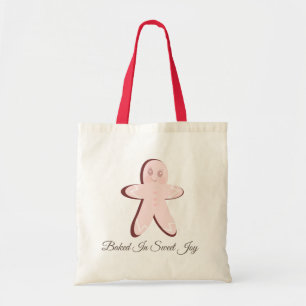 Cute Pink Gingerbrood gebakken in zoete joy Tote Bag