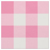 Cute Pink Gingham Pattern Gepersonaliseerd Stof (Close Up)