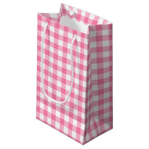 Cute Pink Gingham Pattern Klein Cadeauzakje