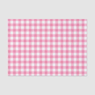 Cute Pink Gingham Pattern Tissuepapier