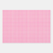 Cute  Pink Gingham Pset Pattern Inpakpapier Vel (Voorkant 2)