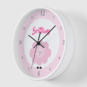 Cute Pink Girl Lamb Kawaii Kind Nursery Script Nam (Hoek)