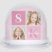 Cute Pink Girl Photo Collage Custom Christmas Gift (Avant)