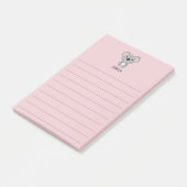 Cute Pink Girls Koala Beer Name Post-it® Notes (Schuin)