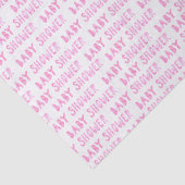 Cute Pink Girly Baby shower Typografie Tissuepapier (Detail)