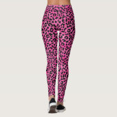 Cute Pink/Gold Leopard Print Leggings (Achterkant)