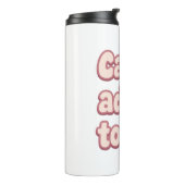 Cute Pink Graphic with Peeking Cat Thermosbeker (Gedraaid links)