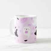 Cute Pink Halloween Koffiemok (Voorkant links)