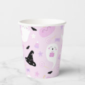 Cute Pink Halloween Papieren Bekers (Voorkant)