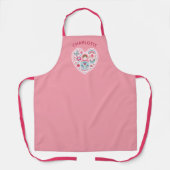 Cute Pink Heart Baking Apron Schort (Voorkant)