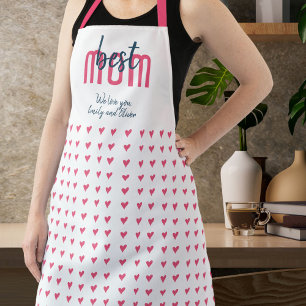 Cute Pink Heart Best Mam Moeder Day Schort