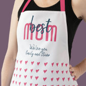 Cute Pink Heart Best Mam Moeder Day Schort