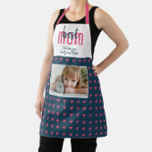 Cute Pink Heart Best Mama Photo Moeder Day Schort (Insitu)