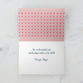 Cute Pink Heart Beste mama 2 Foto's Moederdag Kaart (Binnen)