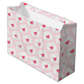 Cute Pink Heart Envelopes Valentijnsdag Groot Cadeauzakje (Voorkant Gekanteld)