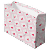 Cute Pink Heart Envelopes Valentijnsdag Groot Cadeauzakje (Achterkant Gekanteld)