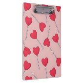 Cute Pink Heart Lollipops Seamless Pattern Klembord (Rechts)