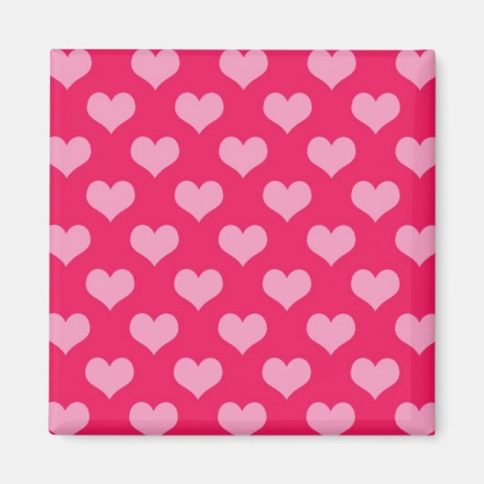 Cute Pink Heart Patroon Magneet (Voorkant)