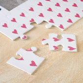 Cute Pink Heart Pattern Best Ma 2 Foto Legpuzzel (Zijkant)