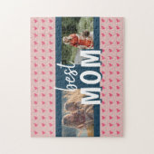 Cute Pink Heart Pattern Best Ma 2 Foto Legpuzzel (Verticaal)