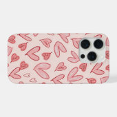 Cute Pink Heart Pattern Phone Case (Verso Horizontal)