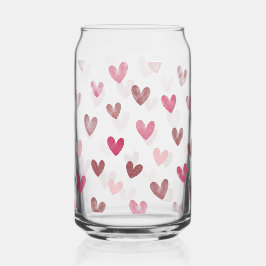 Cute Pink Heart Pattern – Romantic &Stylish Design Blikvorm Glas