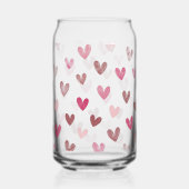 Cute Pink Heart Pattern – Romantic &Stylish Design Blikvorm Glas (Achterkant)