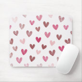 Cute Pink Heart Pattern – Romantic &Stylish Design Muismat (Met muis)