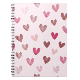 Cute Pink Heart Pattern – Romantic &Stylish Design Notitieboek