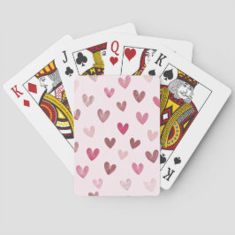 Cute Pink Heart Pattern – Romantic &Stylish Design Pokerkaarten