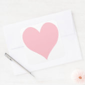 Cute Pink Heart Vierkante Sticker (Envelop)