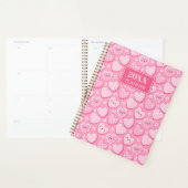 Cute Pink Hearts 20XX Spiral Planner (Display)