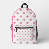 Cute Pink Hearts Patroon Bedrukte Rugzak (Voorkant)