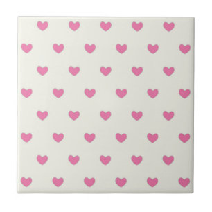 Cute Pink Hearts Patroon Tegeltje