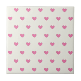 Cute Pink Hearts Patroon Tegeltje